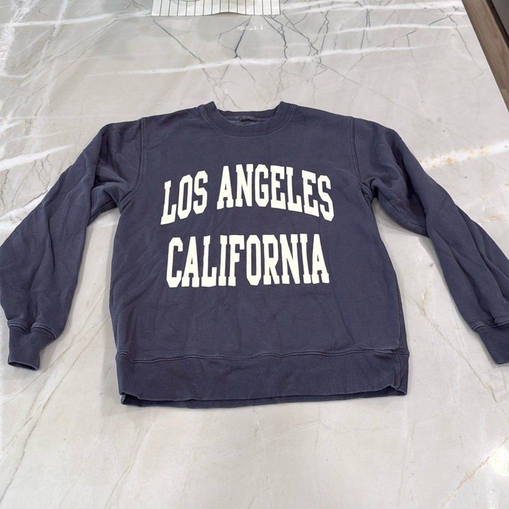 John galt brandy Melville Los Angeles California graphic Crewneck sweatshirt S